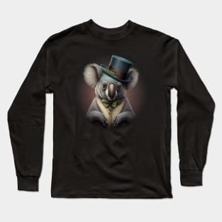 Koala with top hat Long Sleeve T-Shirt